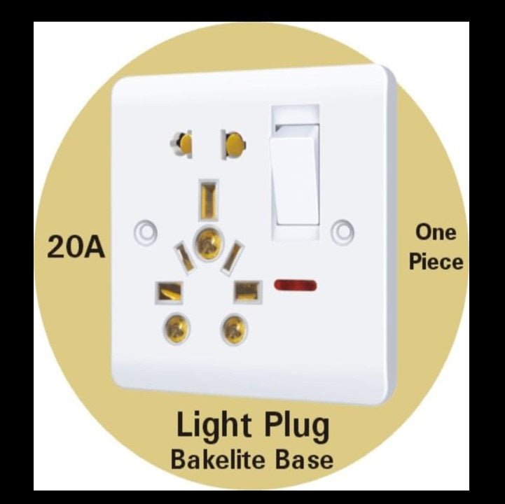 Light Plug 9 in 1, Pure Copper, 20 Amp Light Plug - Japan Electronics