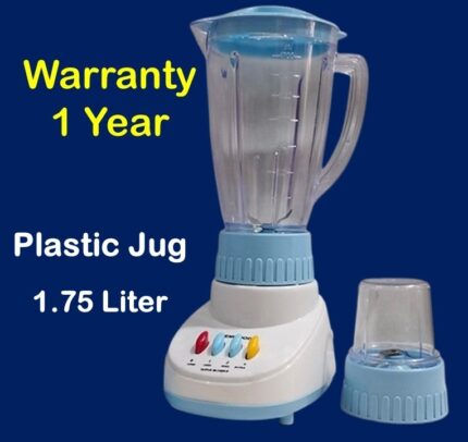 Standard Quality Juicer Blender machine (2 in 1), Heavy Duty powerful motor, Thick plastic jug, Warranty 1 year